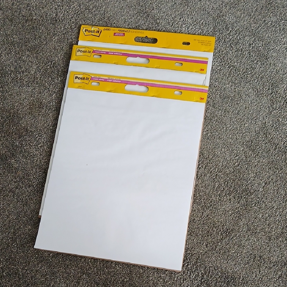 Post-it Super Sticky White Pads - Pack of 3